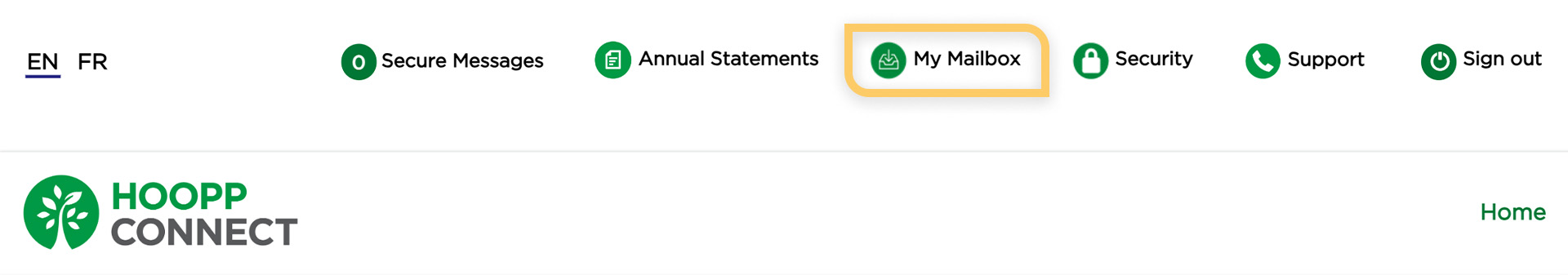 HOOPP Connect - My Mailbox